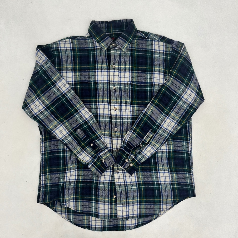 Abercrombie & Fitch Mens Size Large Button Up Shirt Multicolor Plaid Long Sleeve - Picture 1 of 8